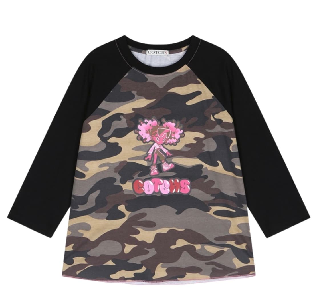 카치스 데본 나그랑 카모 래글런 티 상품이미지1