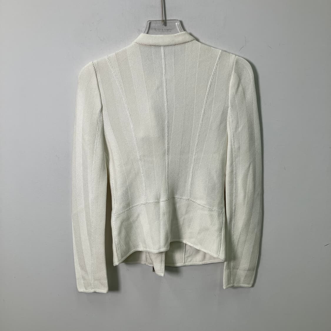 엠포리오 아르마니 화이트 니트 모토 라이더 자켓 38 상품이미지2