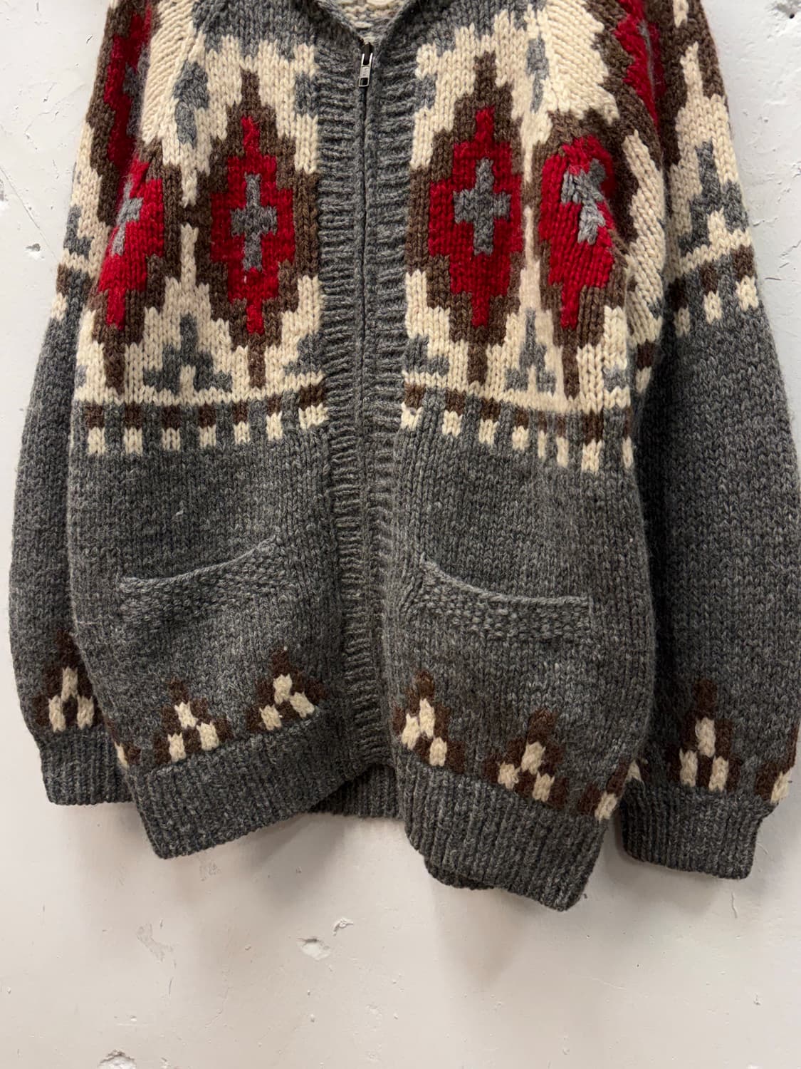 66) MELMO Nordic Pattern Wool Knit Zip-u 상품이미지3