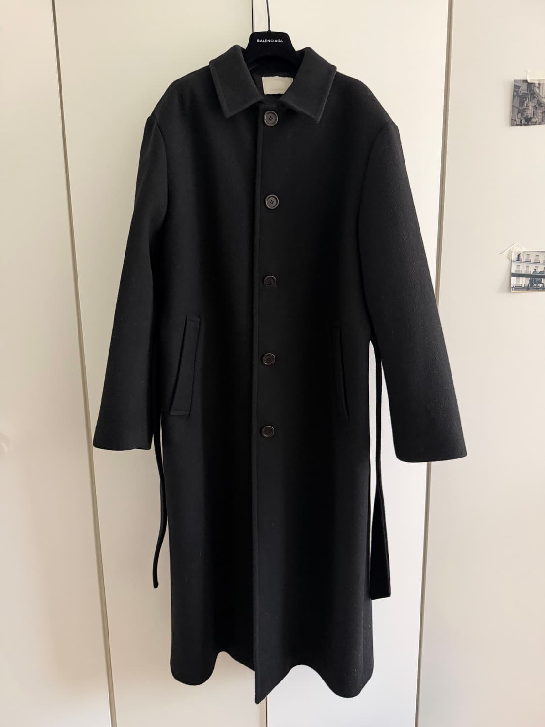 아모멘토 남성 블랙 울 코트 M 상품이미지3