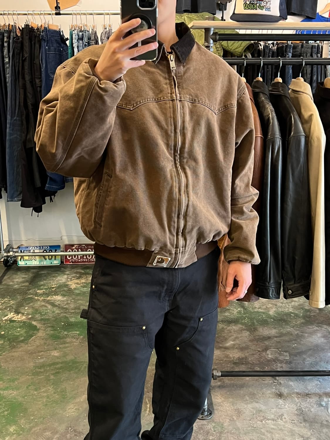 90's [2XL] 칼하트 산타페 빈티지 자켓 구형 워크웨어 봄버 J14 상품이미지4