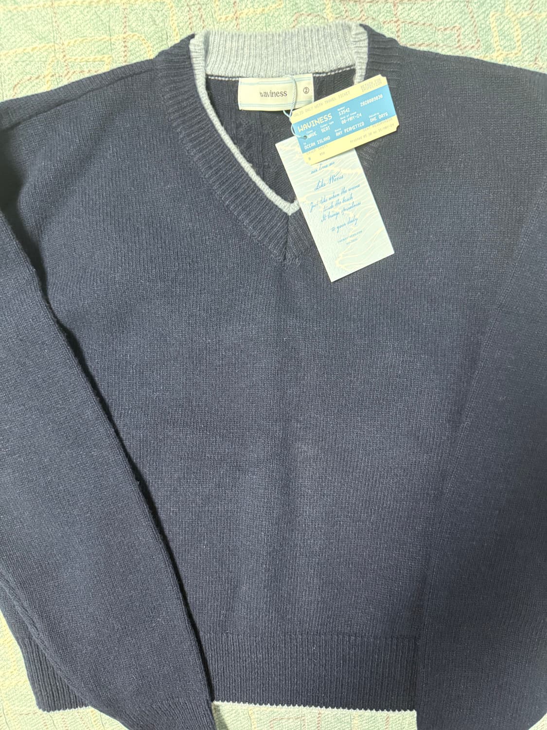 웨이비니스 브이넥 니트 2종 일괄 판매 상품이미지3