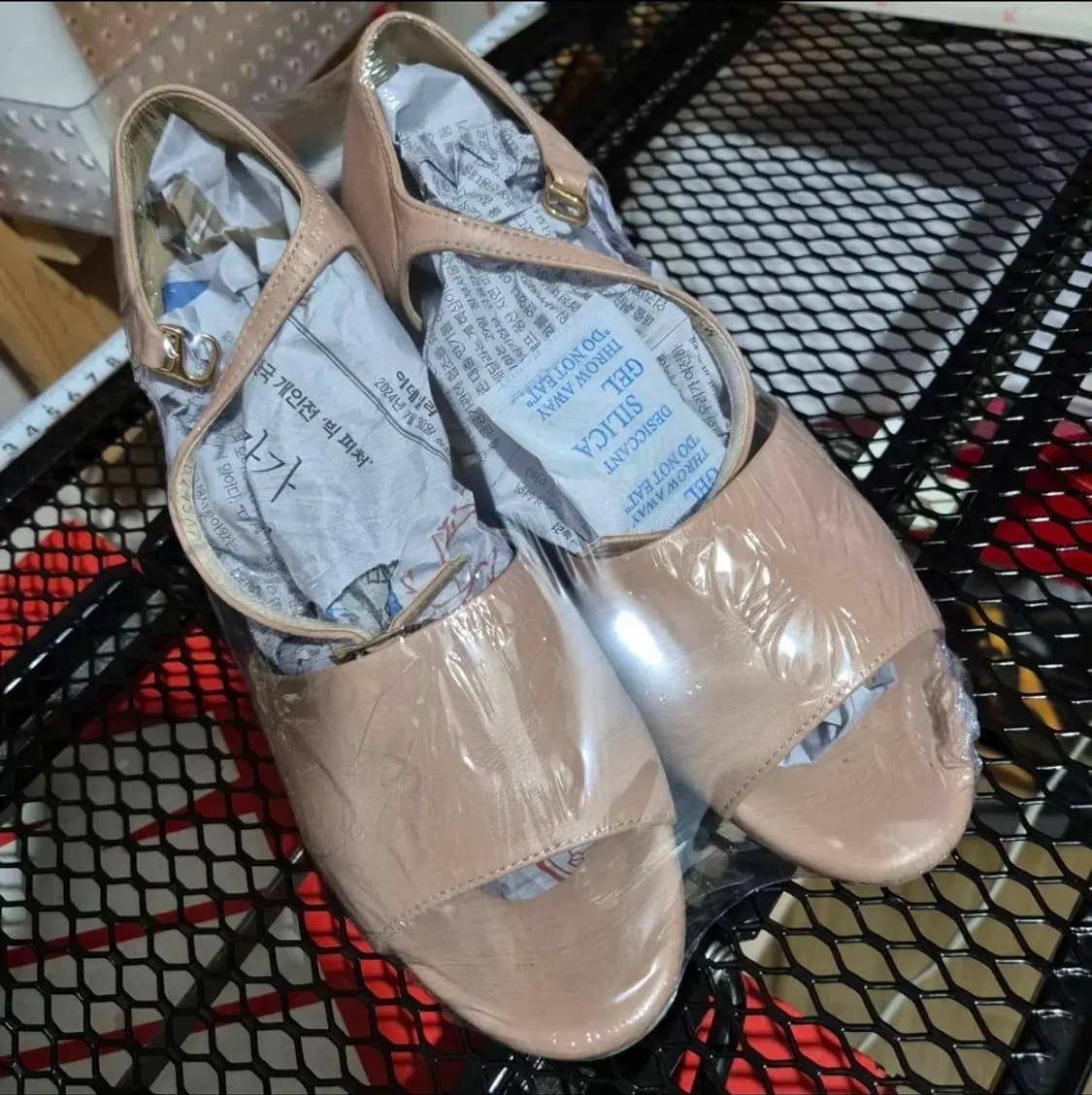 s급 미소페 245 끈조절 통굽 샌들 소가죽 10만구입 상품이미지6