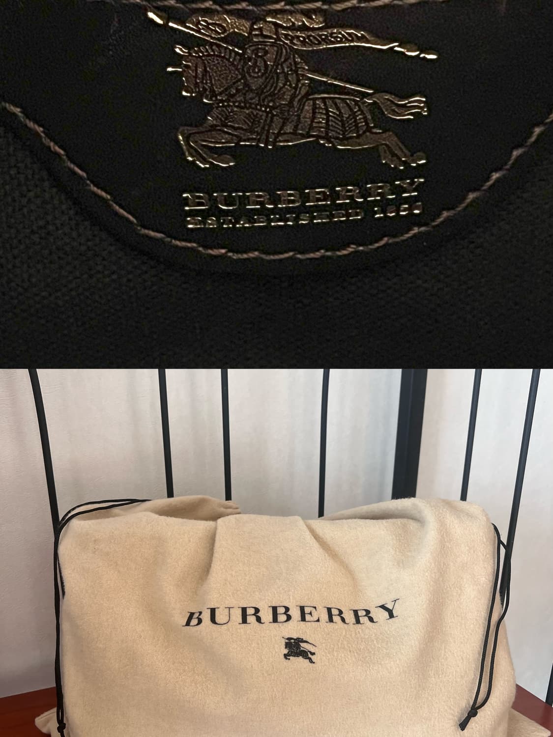 2000s Burberry 버버리 클래식 체크 레더 트리밍 토트백 상품이미지10