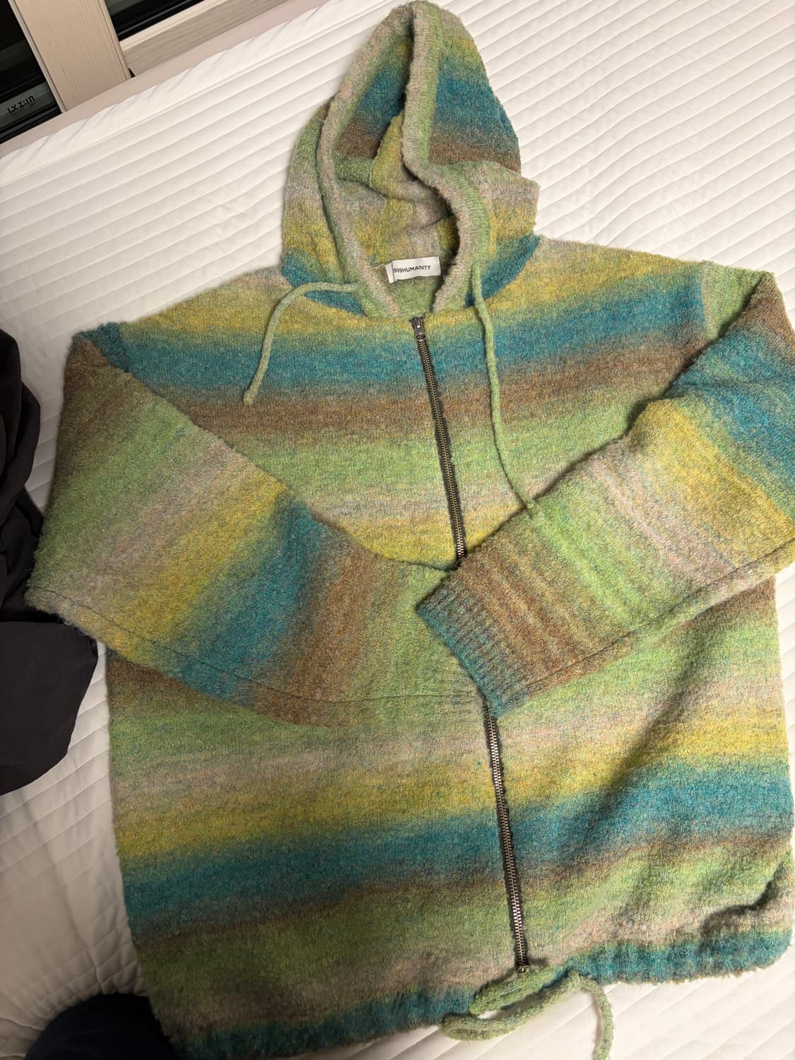 99 9휴머니티 니트집업 그린 3사이즈 상품이미지1