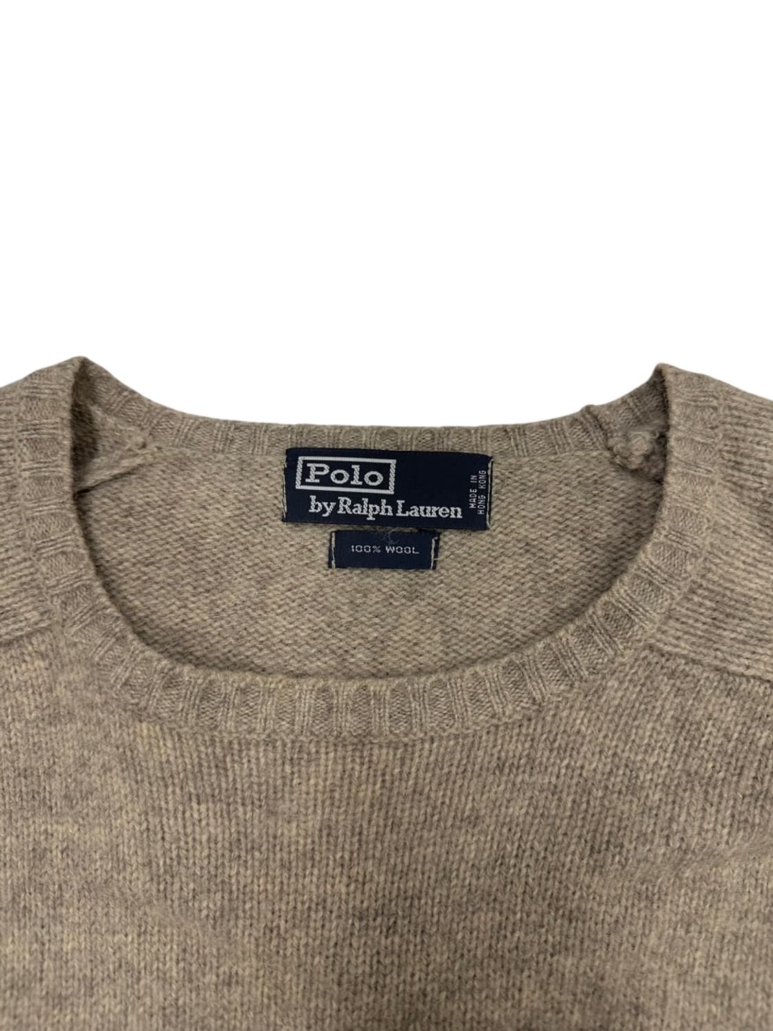 90s 폴로 울 니트 베이지 (M) 상품이미지4