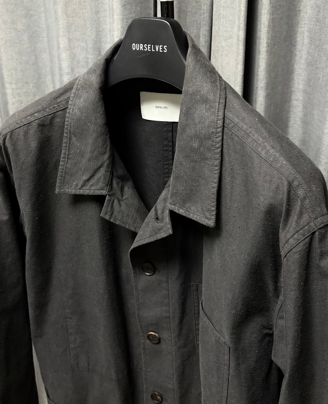 아워셀브스 23SS 넵 백 트윌 워크자켓 차콜 3사이즈 상품이미지3