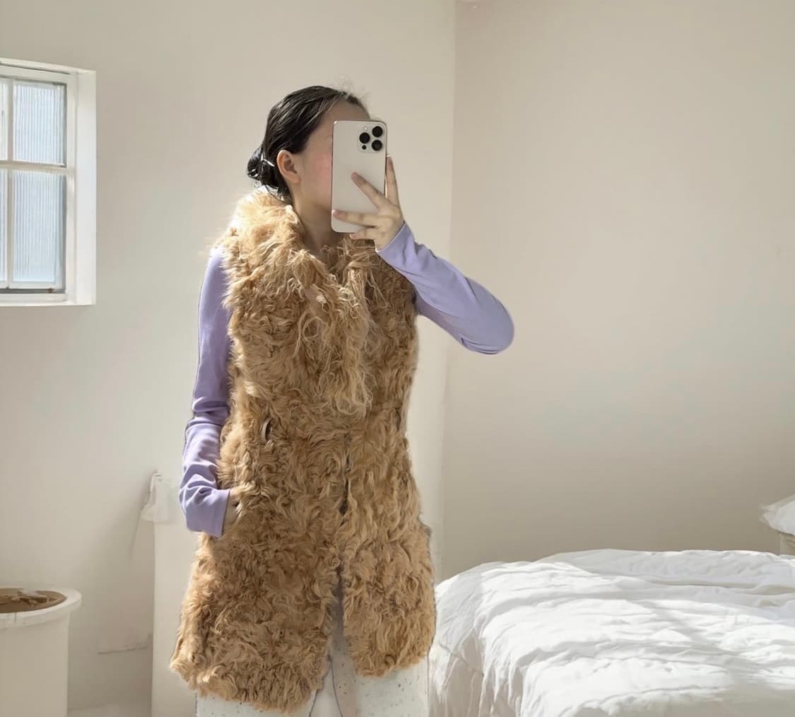 빈티지 양털 토스카나 조끼 베스트 상품이미지1