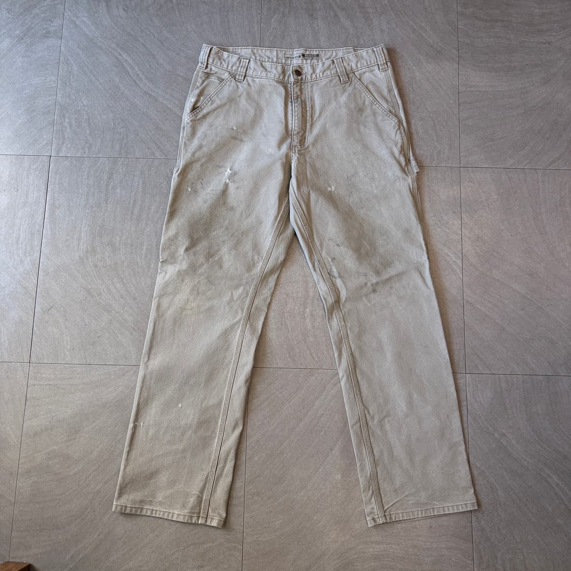 칼하트 오리지널 라이트 그레이 카펜터 팬츠 입니다.  상품이미지5