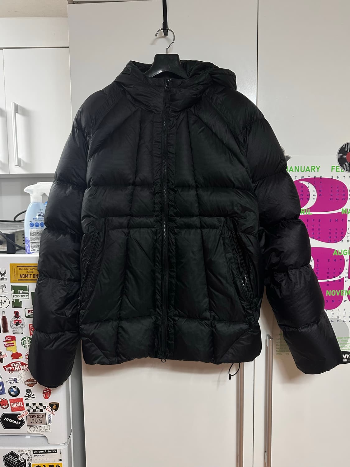 스키즘인듀싱 덕다운 패딩 블랙L 팔아요 상품이미지3