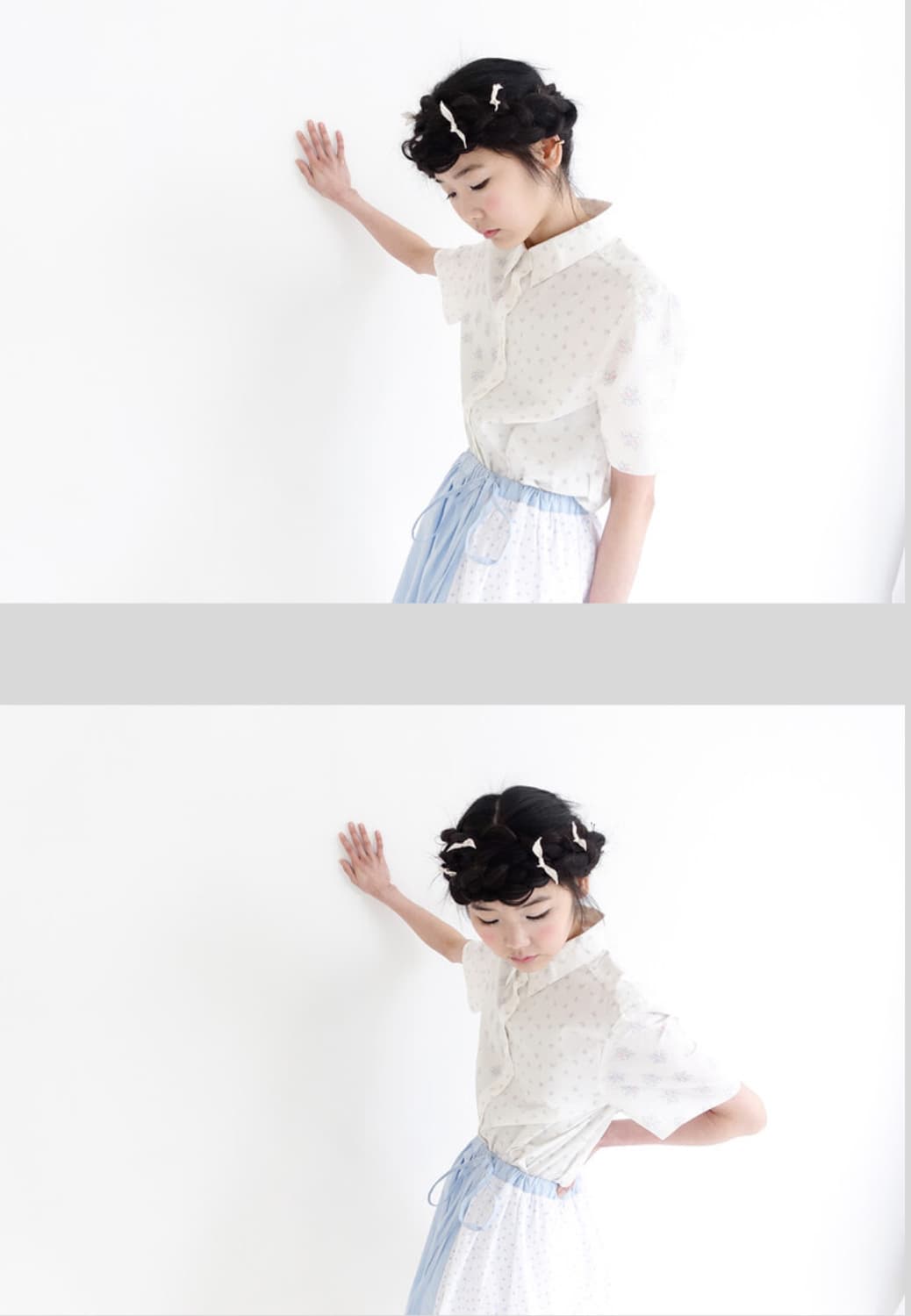 샵페어리 blossom cotton half blouse ivory 상품이미지2