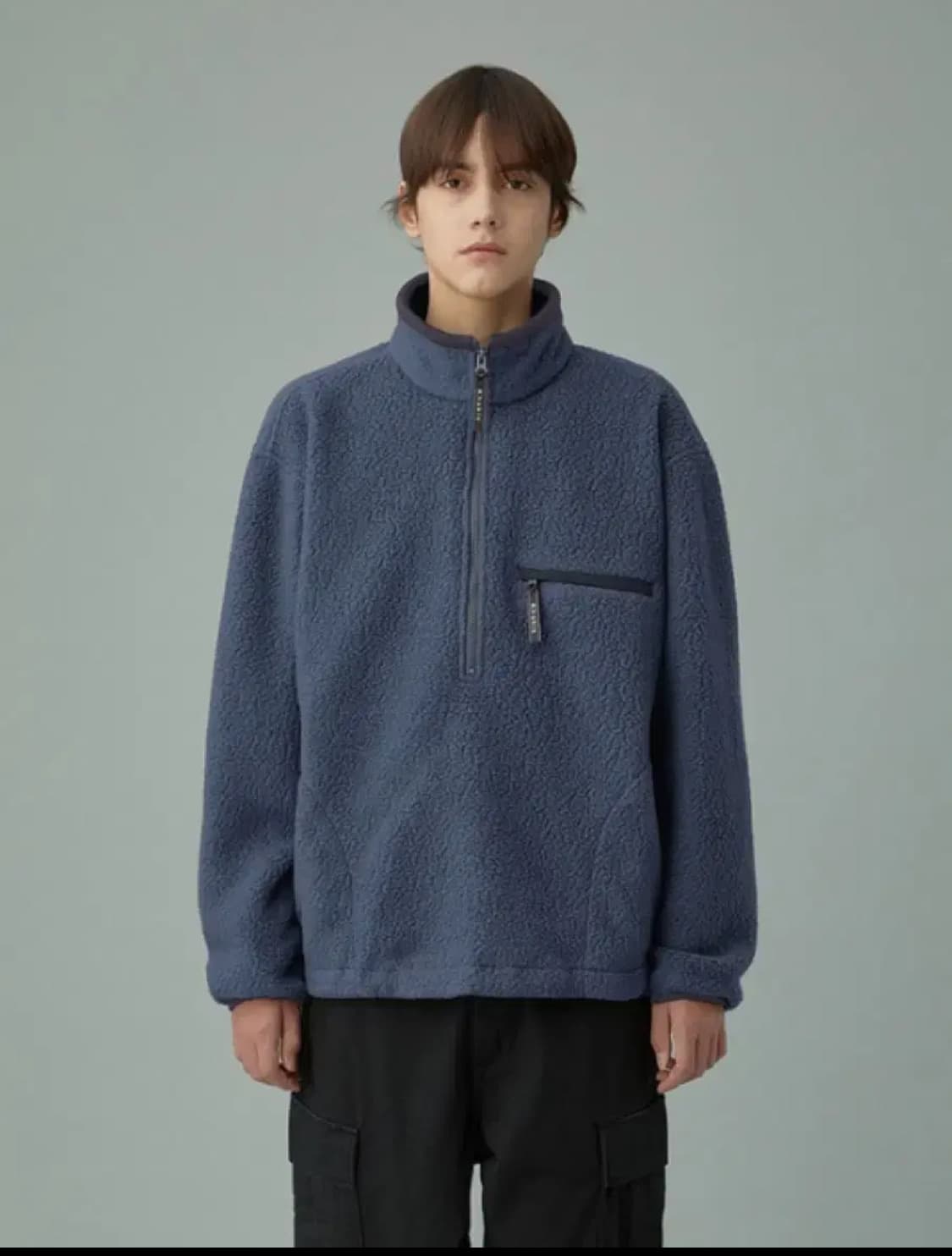 카키스 쉐르파 후리스 네이비 색상 L사이즈 상품이미지1