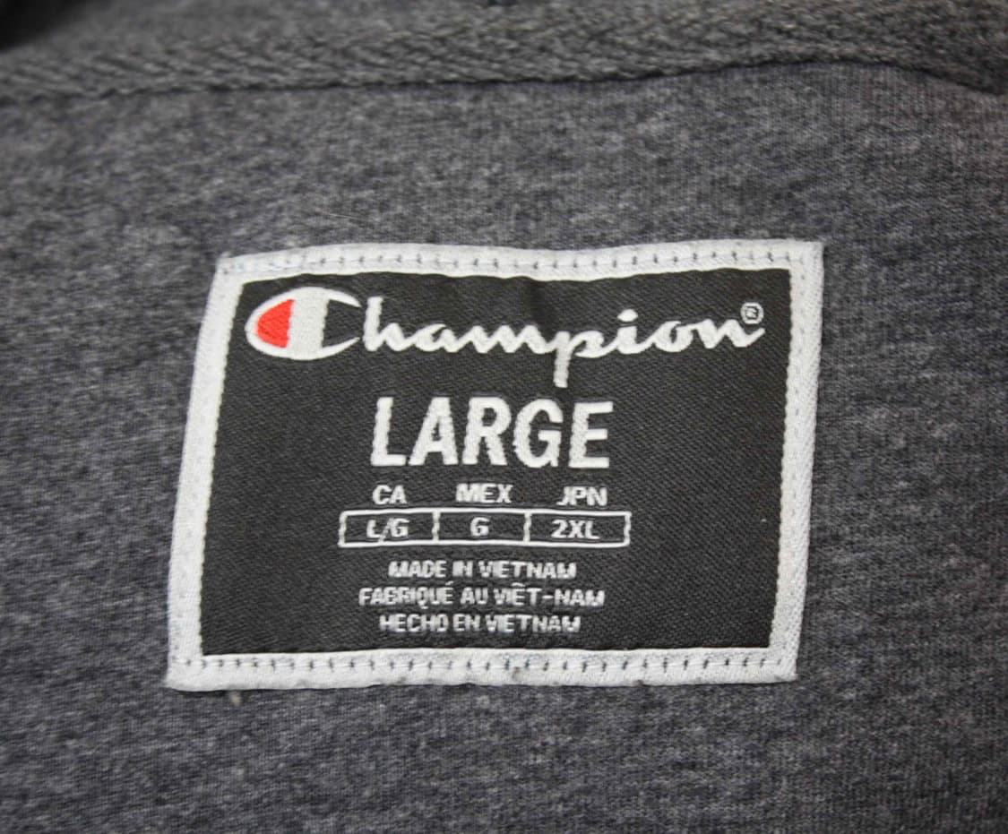 N-10397/챔피언 남성용 블랙 후리스 후드 티셔츠 L 상품이미지3