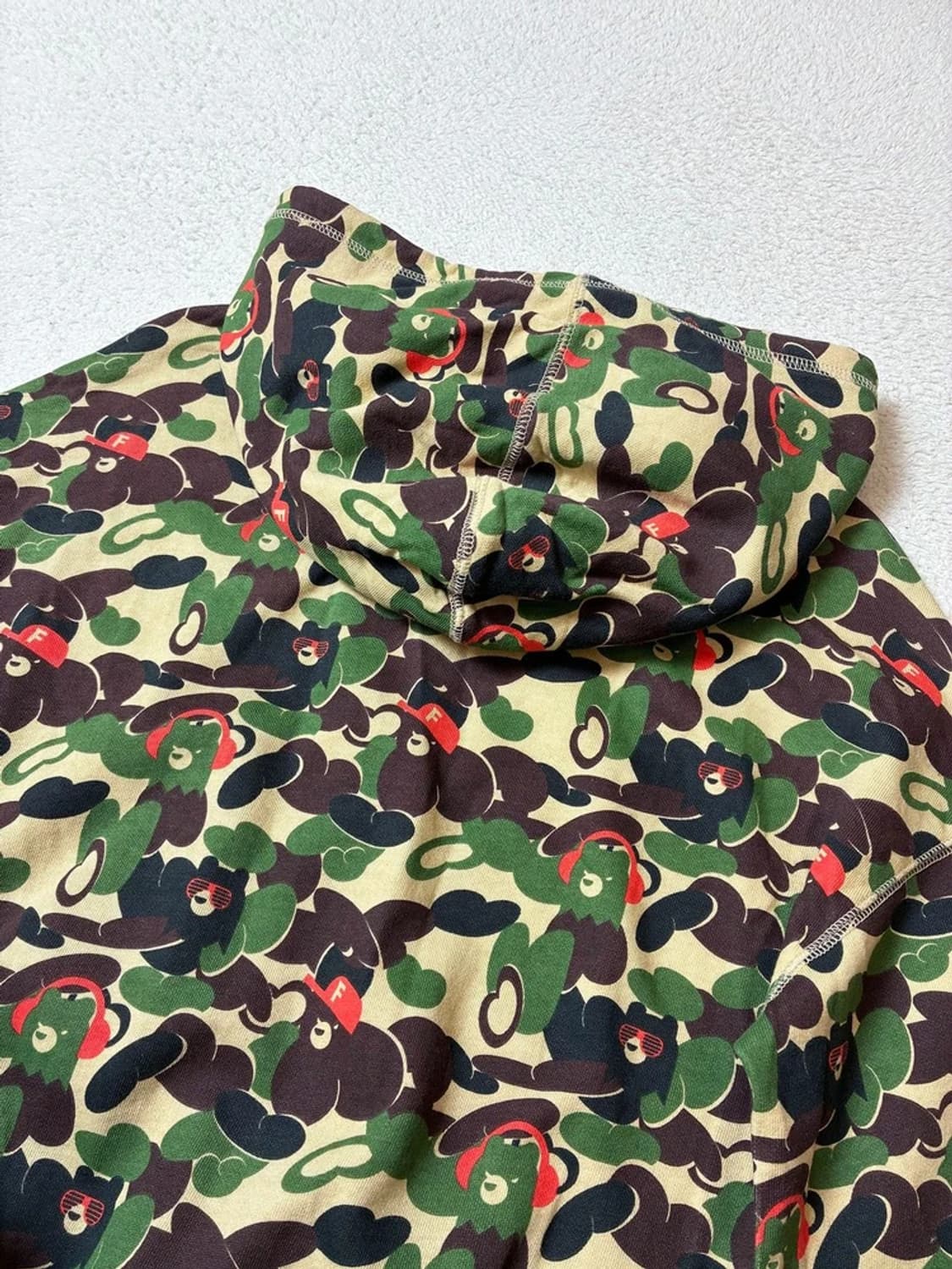 푸부 베이프 오마주 쿠마 카모 후드집업 PN7415 상품이미지5