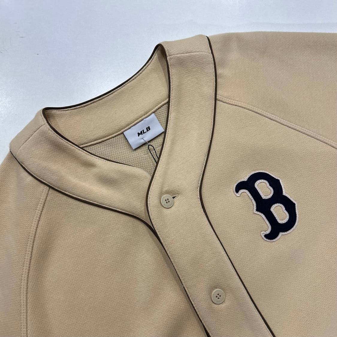 [L] MLB 보스턴 베이스볼 셔츠 아이보리 B76 상품이미지3