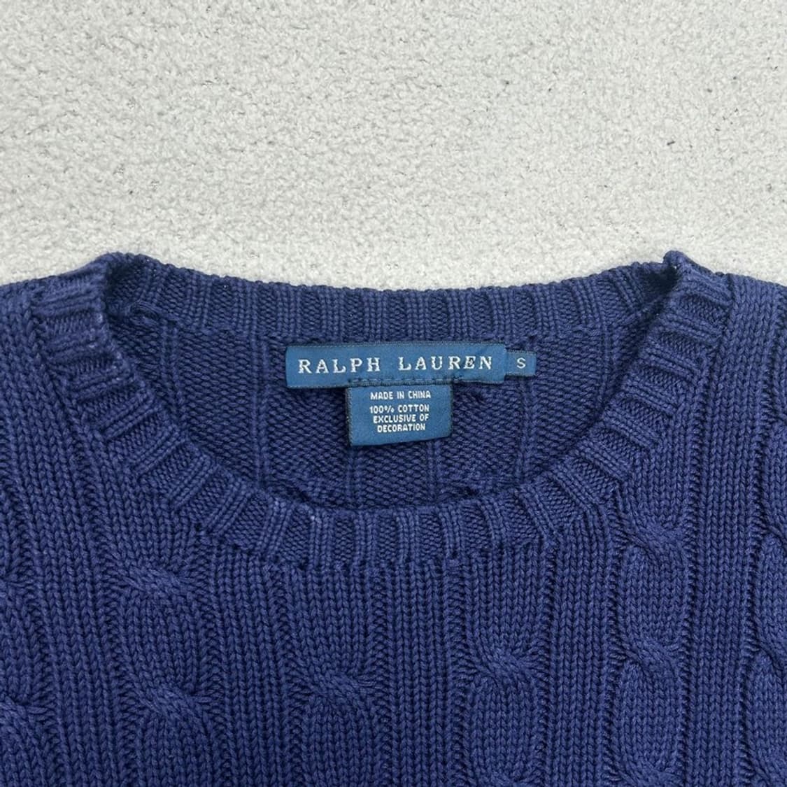 RALPH LAUREN 네이비 라운드넥 니트 S 상품이미지4