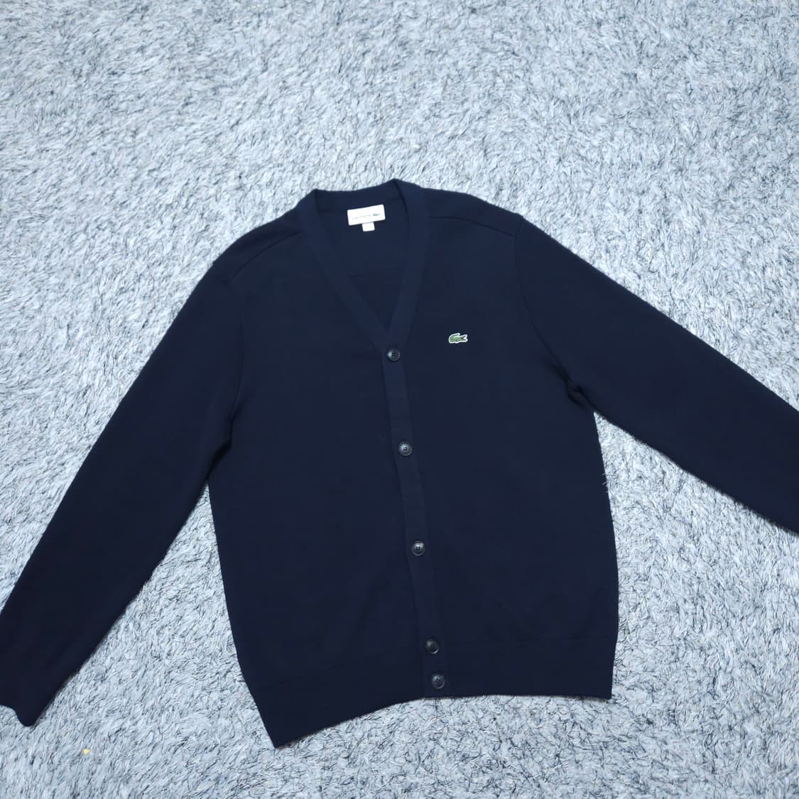 라코스테)100 남자 방모 Y넥 가디건 / 왕눈이 상품이미지2