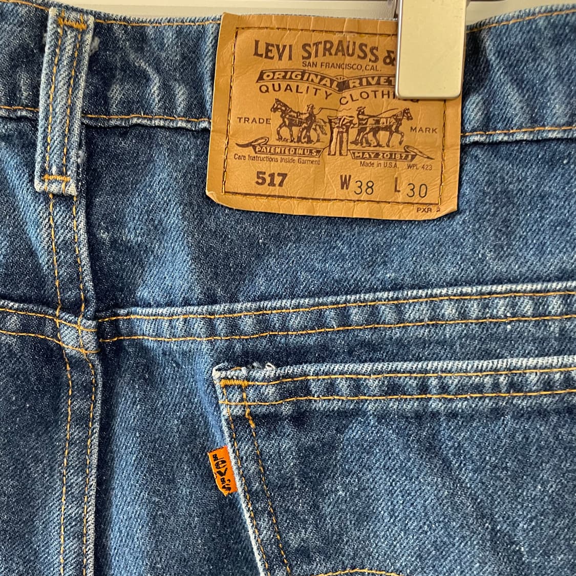 90s 리바이스 517 오렌지탭 부츠컷 데님팬츠 USA 상품이미지7