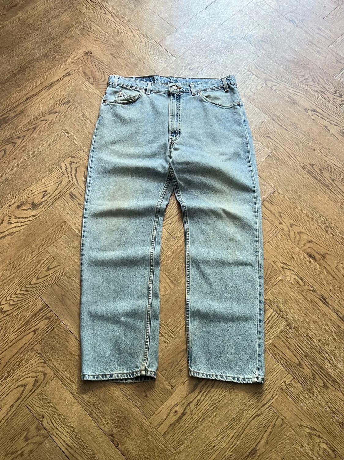 [38]90s 리바이스 USA Made 오랜지탭 505 더티워싱 데님팬츠 상품이미지1