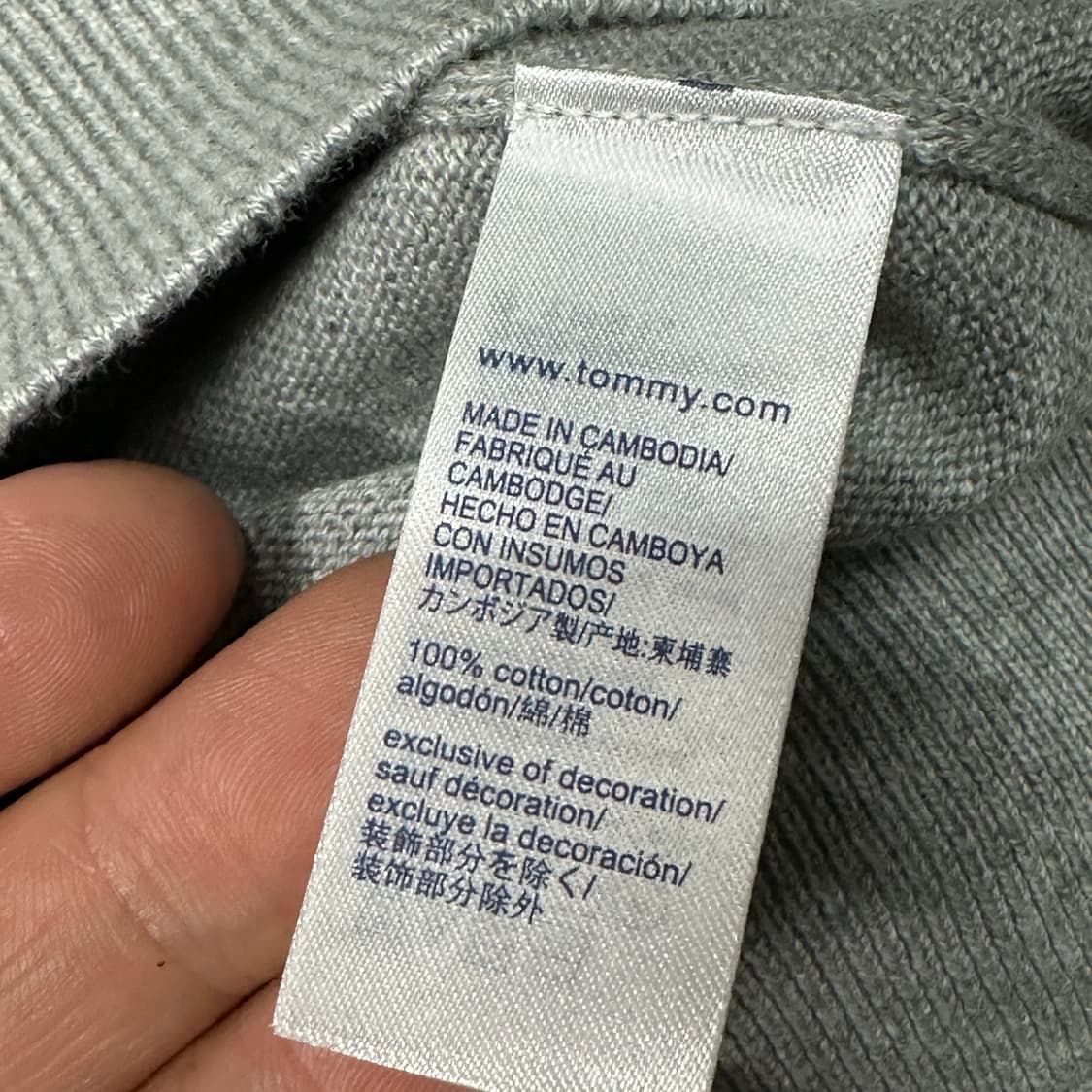 타미힐피거 회색 니트 L 상품이미지3