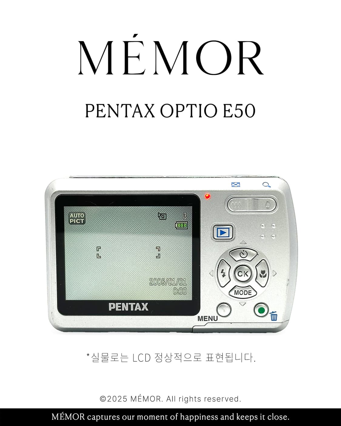 입문자 추천/AA배터리 사용💗PENTAX OPTIO E50 펜탁스 디카 상품이미지5
