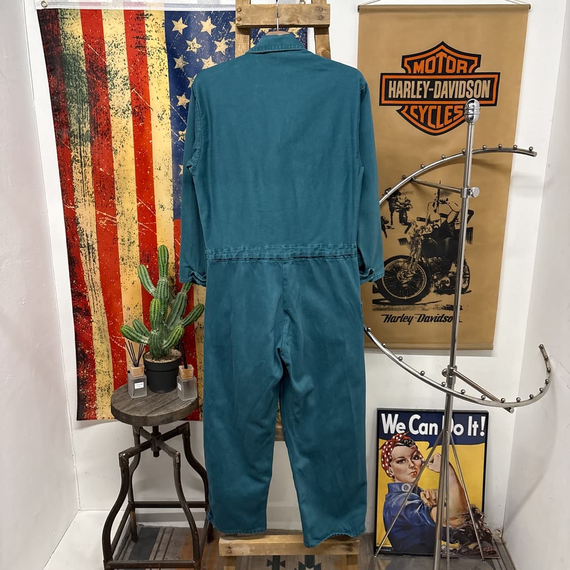 80~90s 프렌치 워크웨어 코튼트윌 커버올 점프수트 N984 상품이미지2