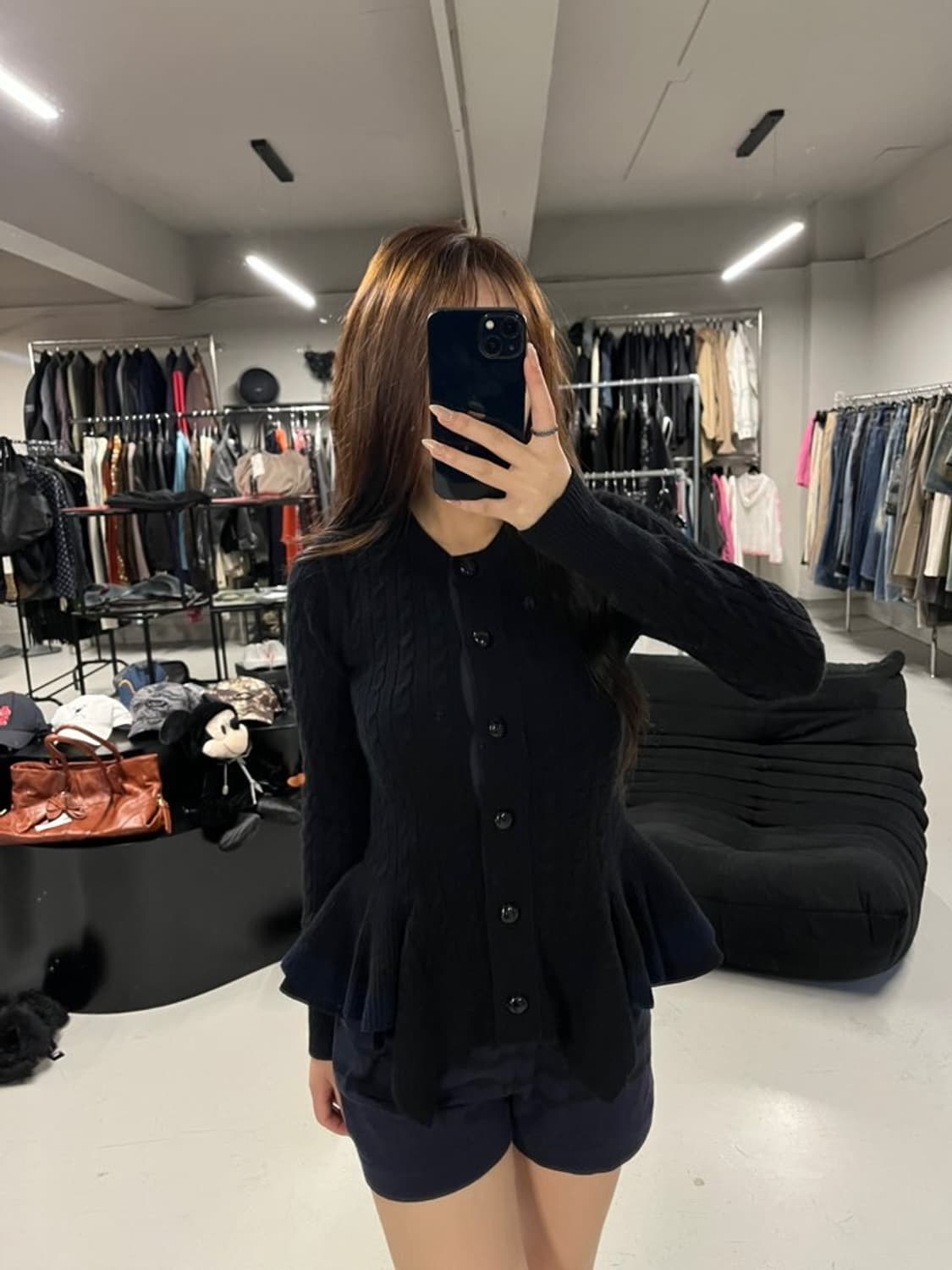 SACAI LUCK ruffle cable cardigan  상품이미지1