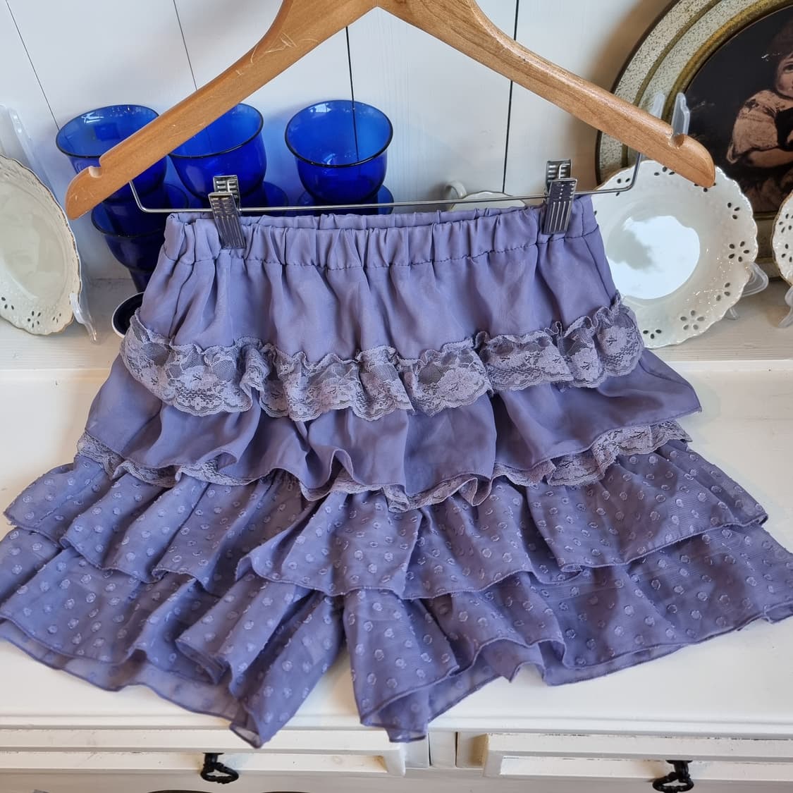 axes femme 프릴 도트 쉬폰 큐롯팬츠 상품이미지2