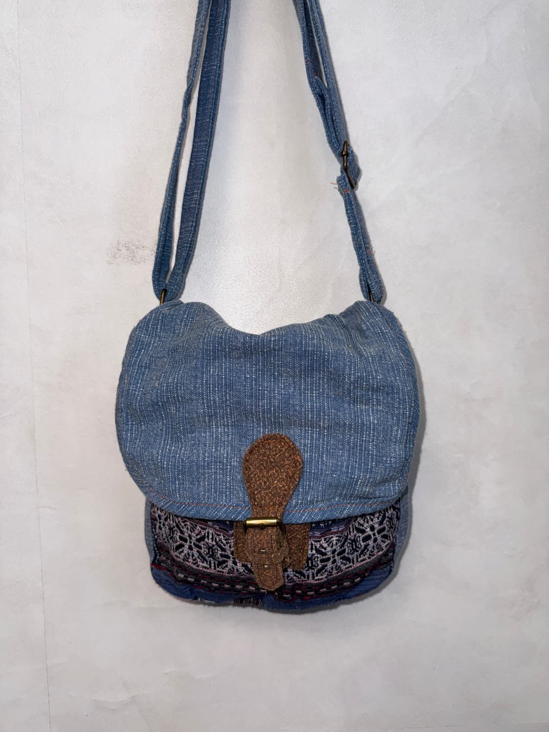 Washing blue ethnic hippie cross bag 상품이미지2