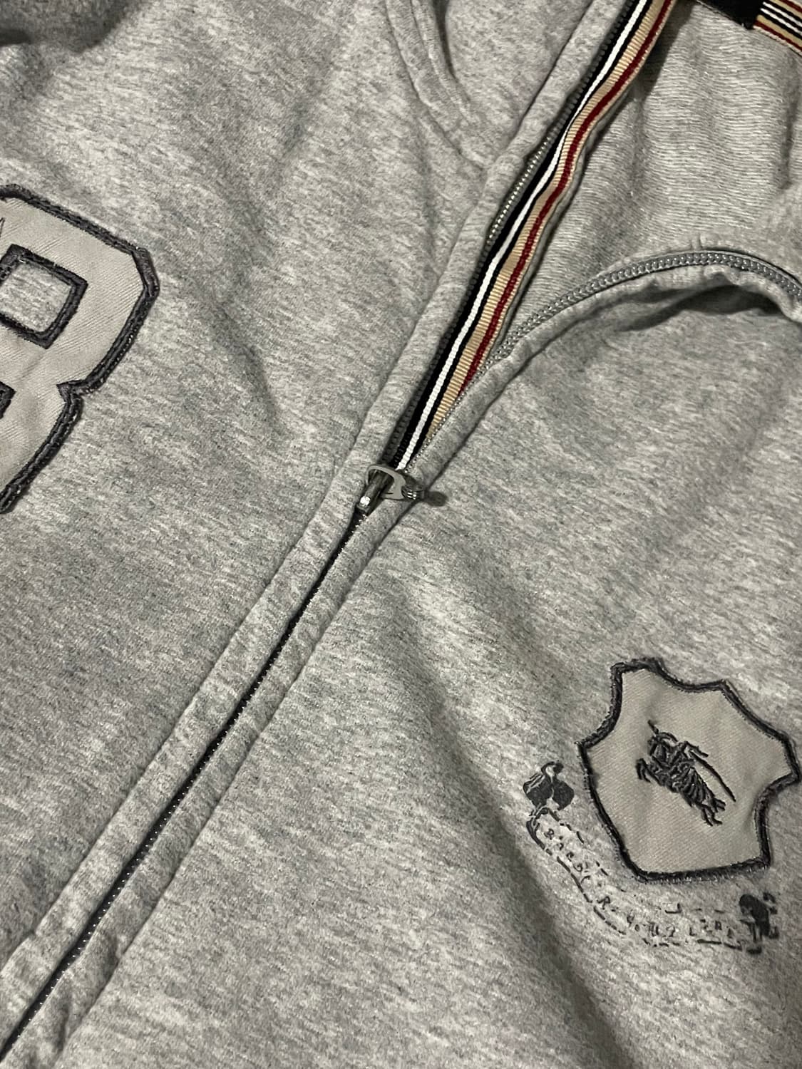 버버리 면집업 져지 그레이 상품이미지6