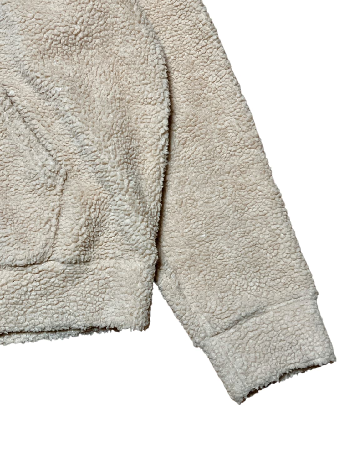 빈티지 뽀글이 후드집업 3XL 베이지 상품이미지4