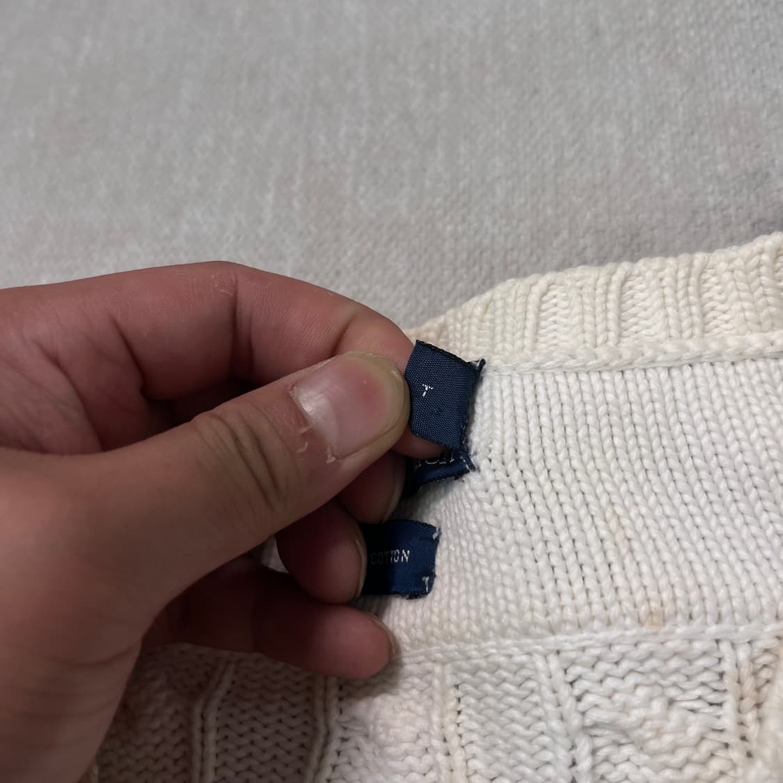 100 폴로 랄프로렌 브이넥 꽈배기 니트 상품이미지4