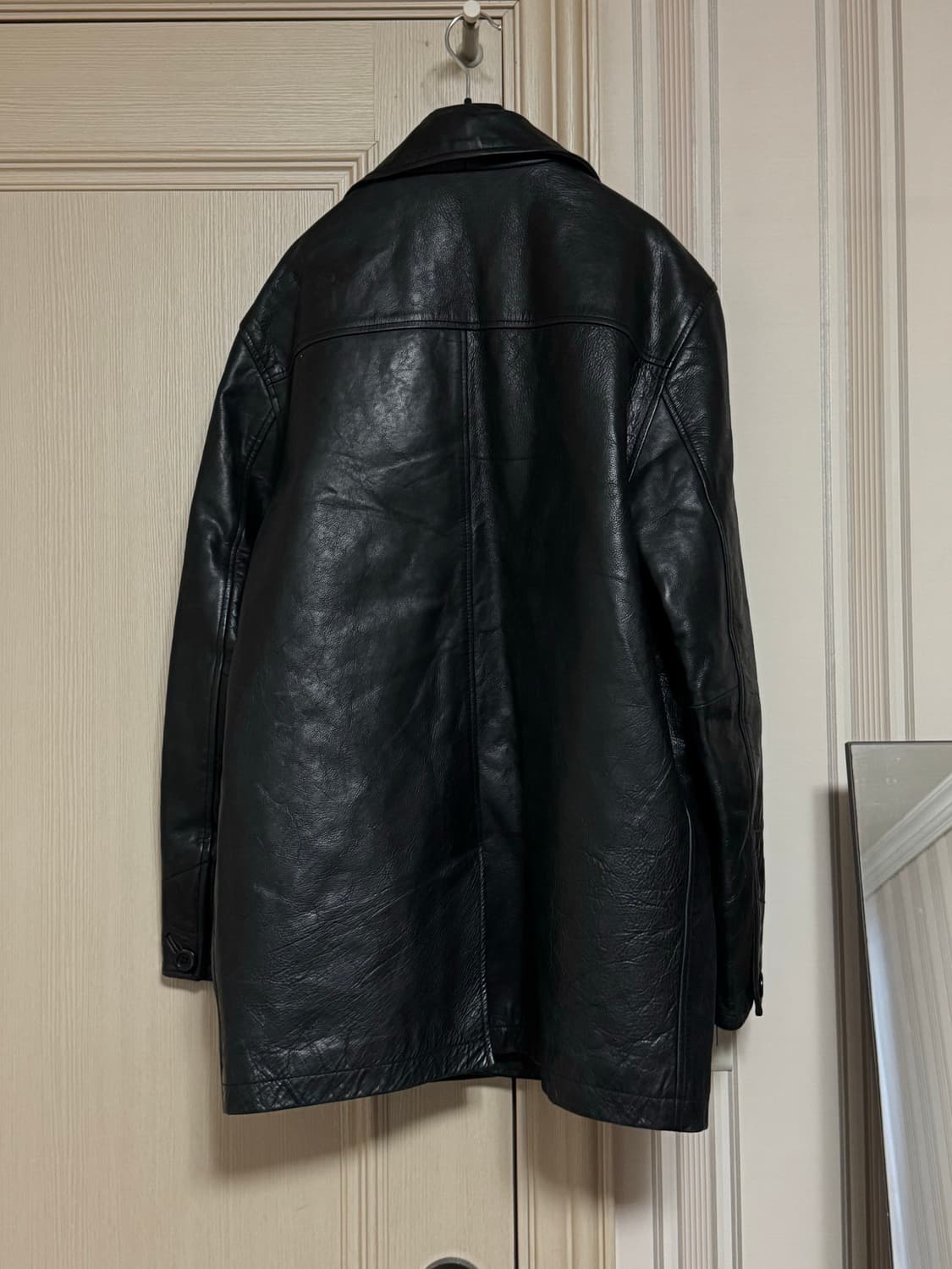 M 올드갭 레더 카코트 블랙 상품이미지2