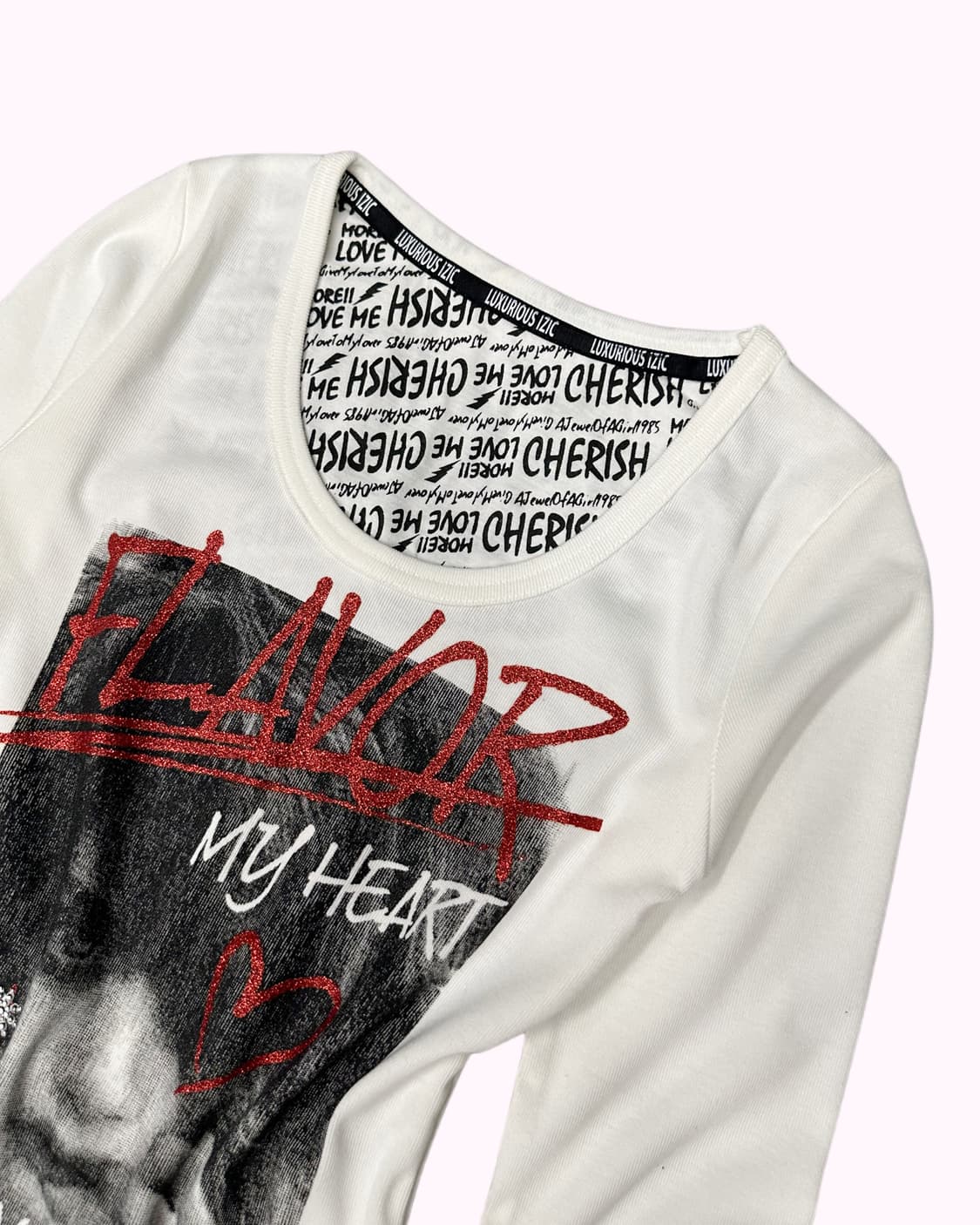 y2k girl printing white t-shirt 상품이미지3