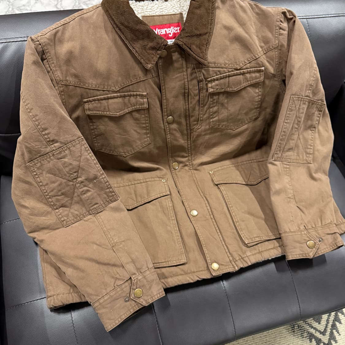 Wrangler 랭글러 빅사이즈 덕 캔버스 쉐르파 워크 자켓 상품이미지2