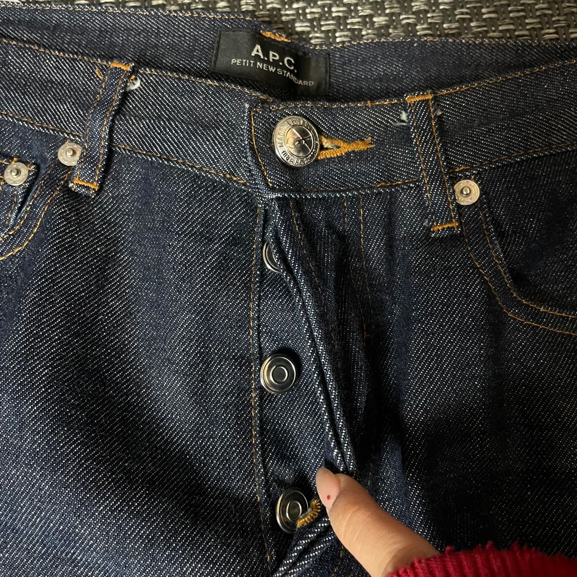 (29) A.P.C. 아페쎄 진청 버튼플라이 데님 팬츠 상품이미지7