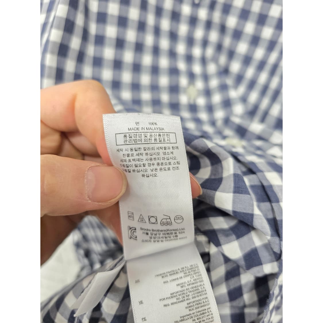 택포) 브룩스브라더스 Red Fleece 체크 셔츠 L 상품이미지3