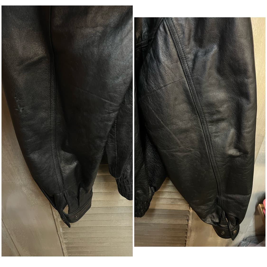 빈티지 퍼 카라 소가죽 레더 자켓 블랙 2XL  #csz2648 상품이미지10