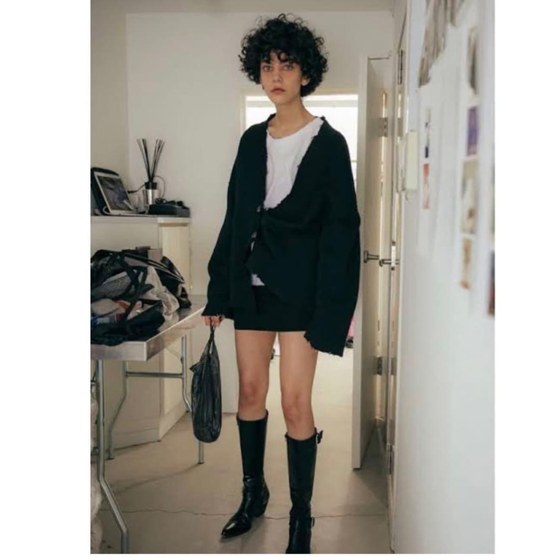 PERVERZE Fringe Detail Slip Knit 가디건 상품이미지2