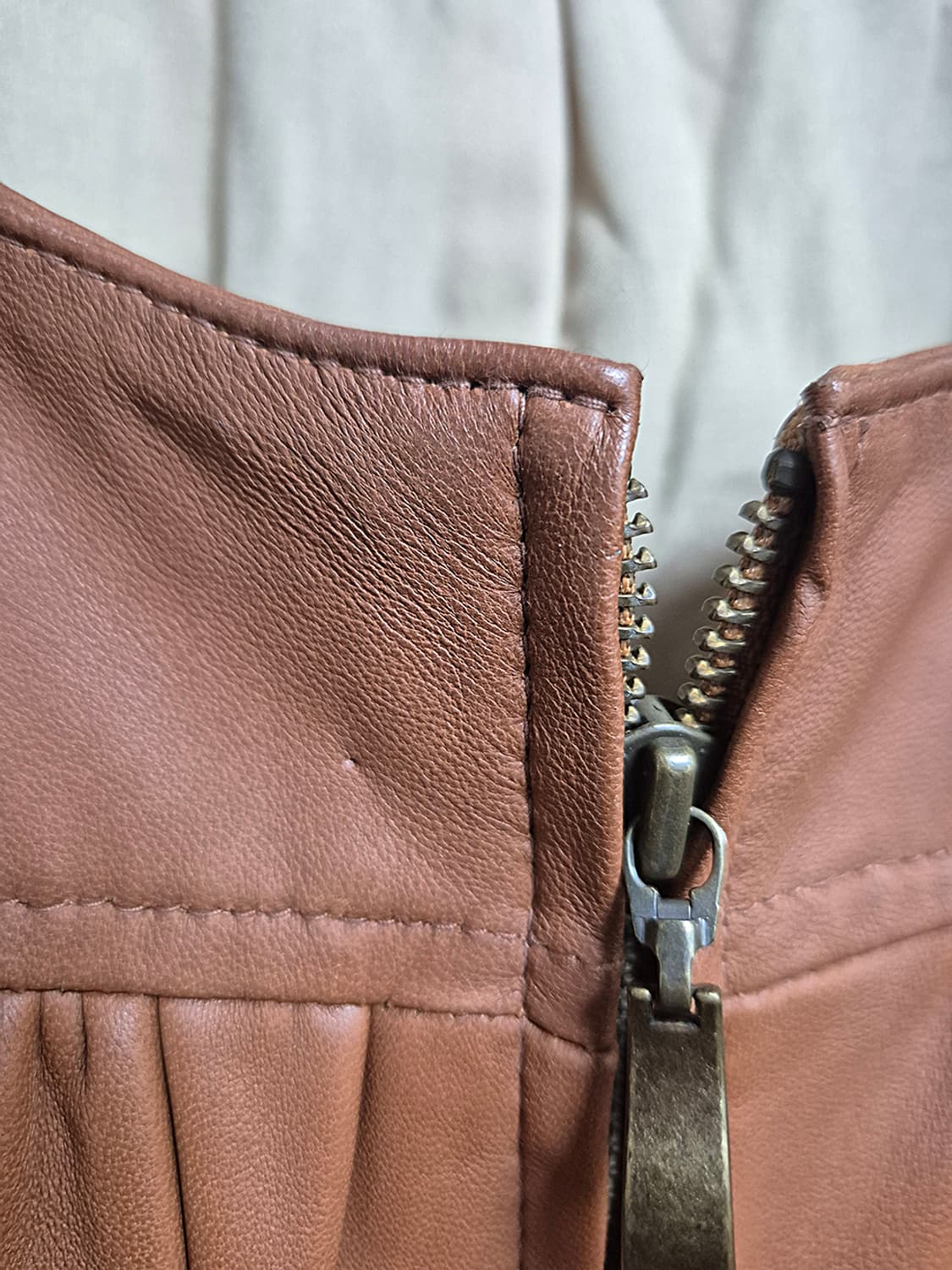 Perle Peche Leather jacket 상품이미지7