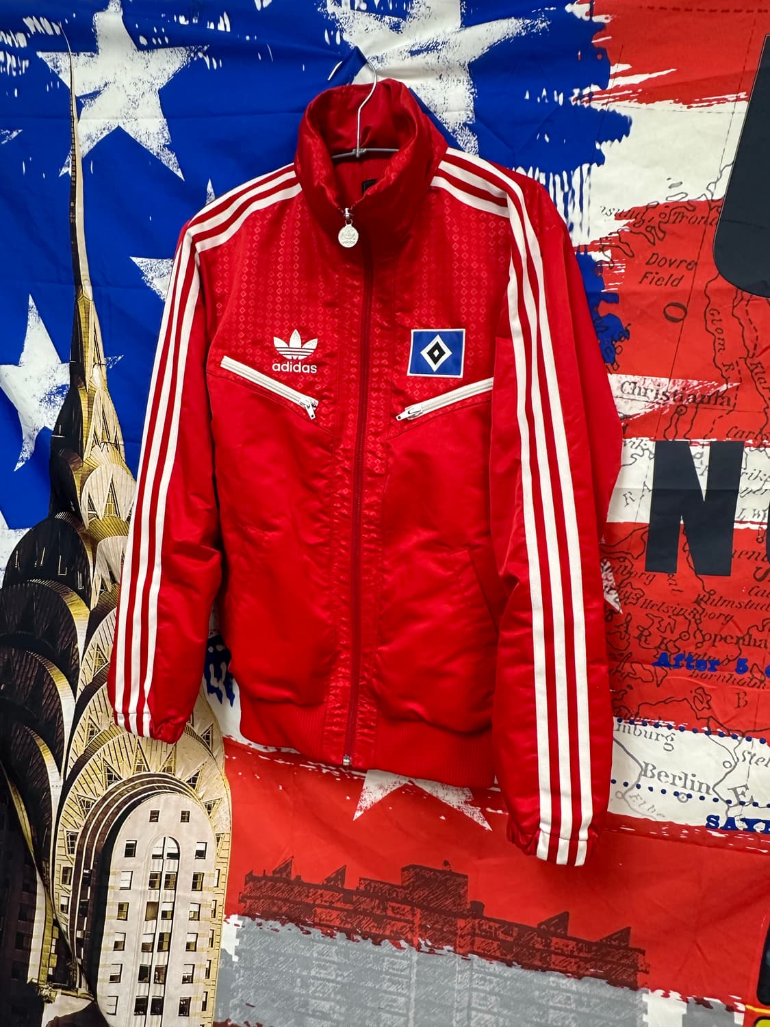 s급 아디다스 함부르크 오버핏 바람막이 져지s90 상품이미지2