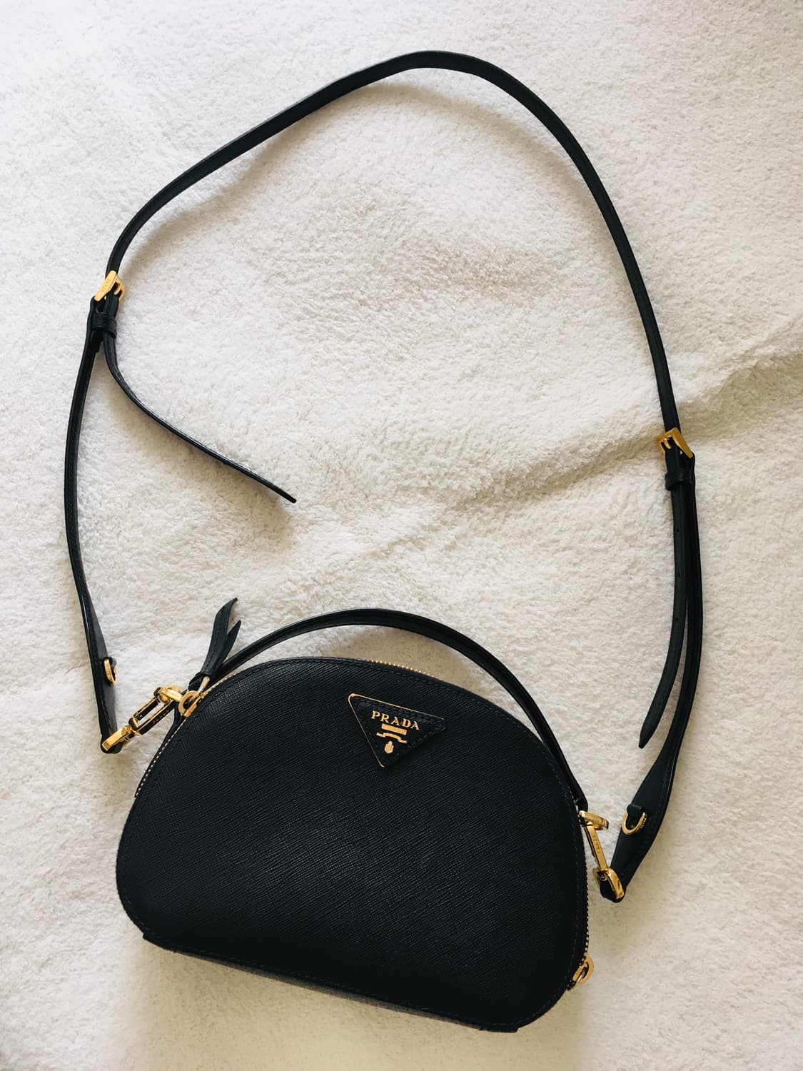 프라다 크로스백 블랙 사피아노 상품이미지3