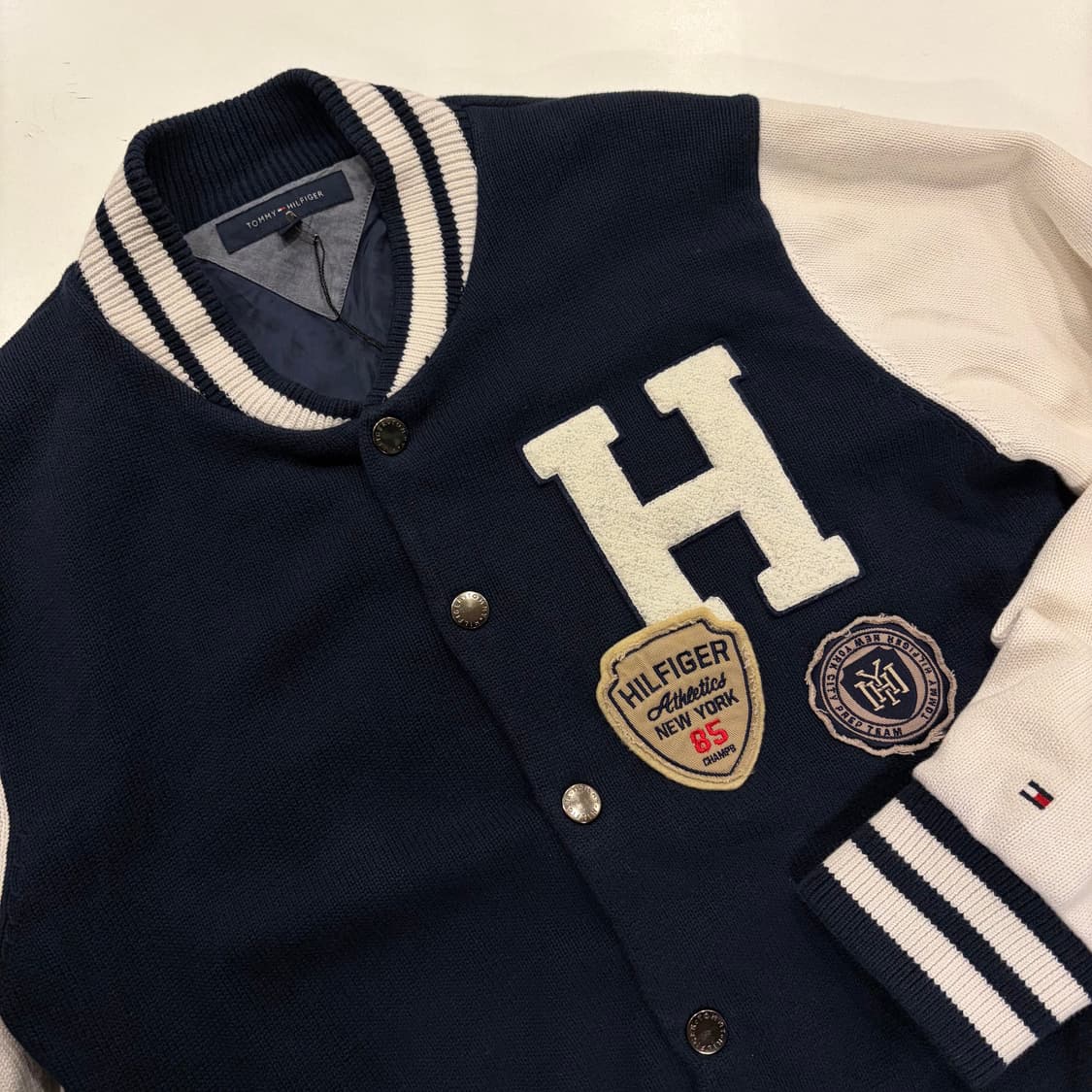 [XL] 타미힐피거 재팬 니트 네이비 바시티 자켓 B232 상품이미지3