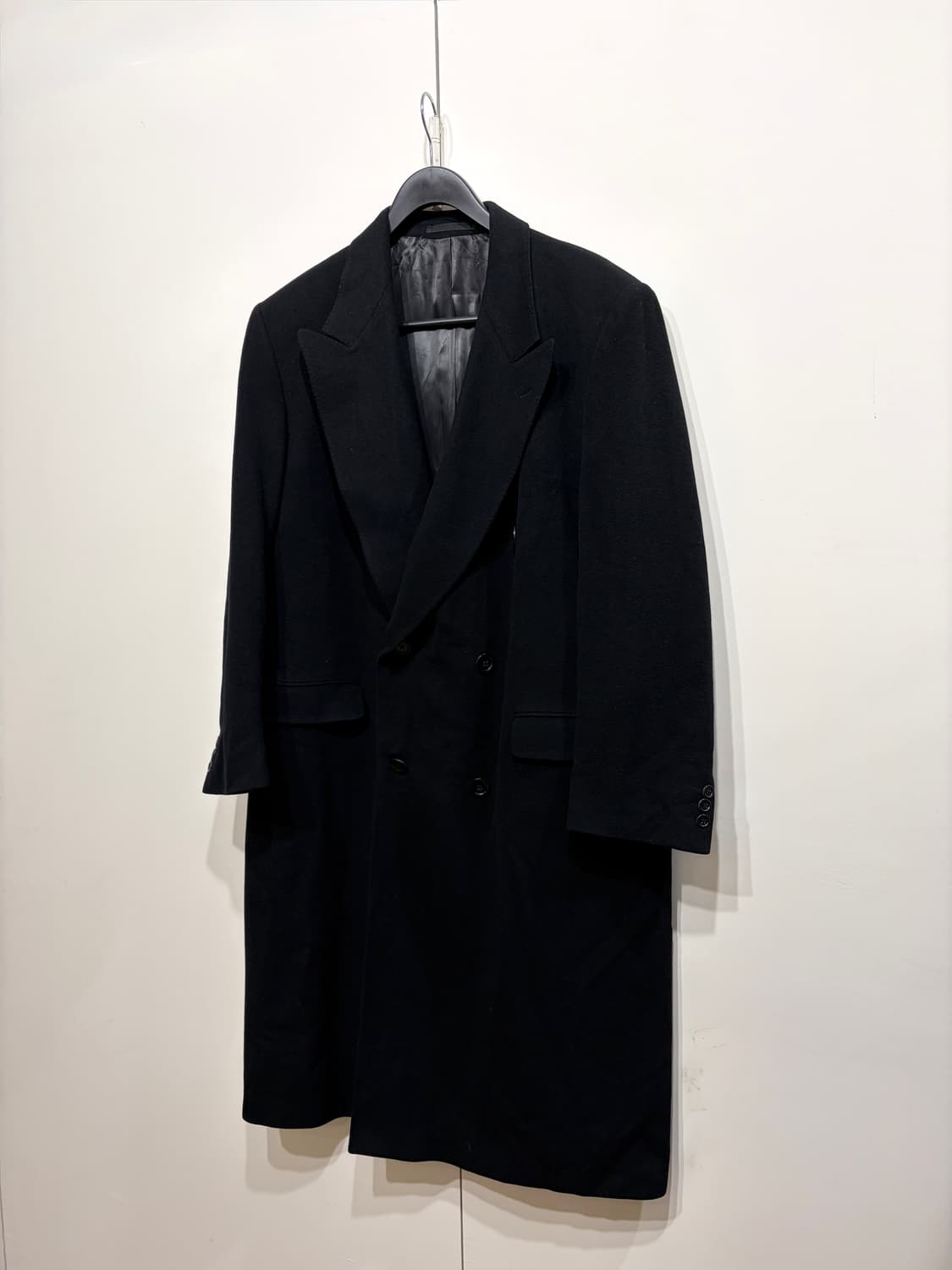 90's 입생로랑 캐시미어 더블 브레스티드 롱코트 상품이미지1