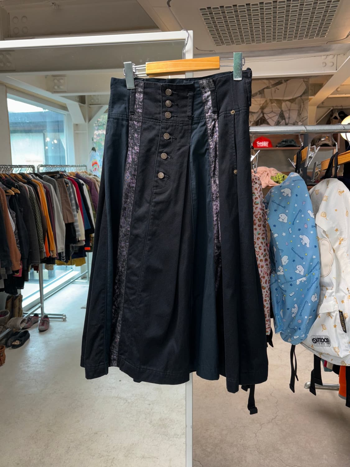 Frapbois 멀티 패브릭 롱스커트 상품이미지2