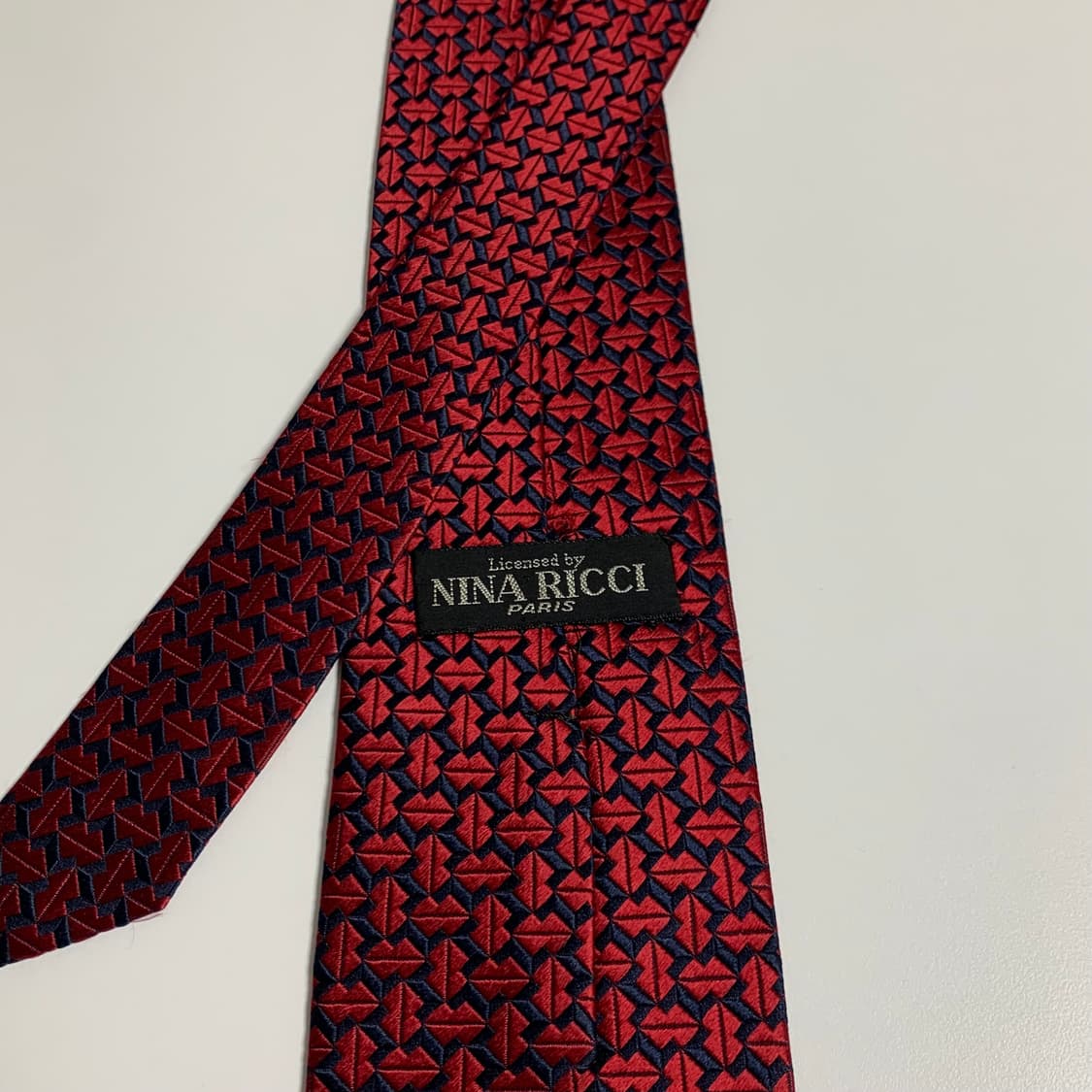 니나리치(NINA RICCI) 명품넥타이 A+등급 레드컬러 8cm 상품이미지5
