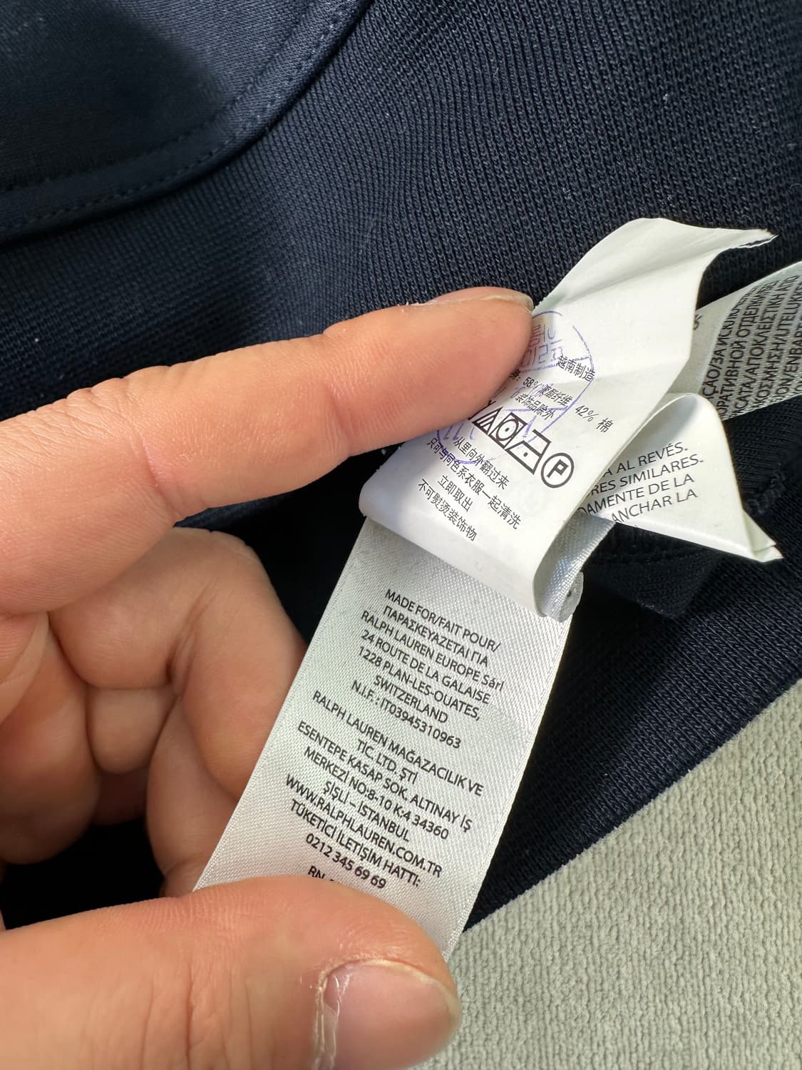 100 폴로랄프로렌 신형라벨 스몰포니 코튼 네비이 후드티 상품이미지6