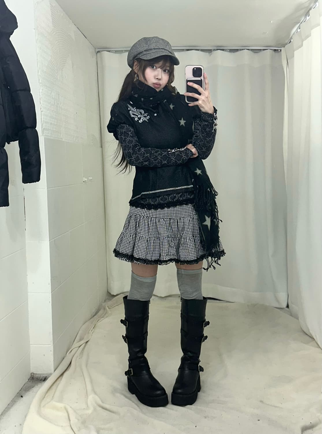 액시즈팜 블랙 별 니혼진 데일리 코디세트 상품이미지3