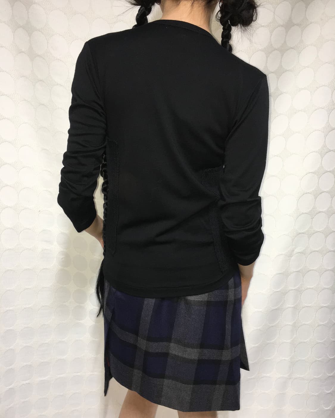 comme des garçons울 니트 배색 긴팔 상품이미지3