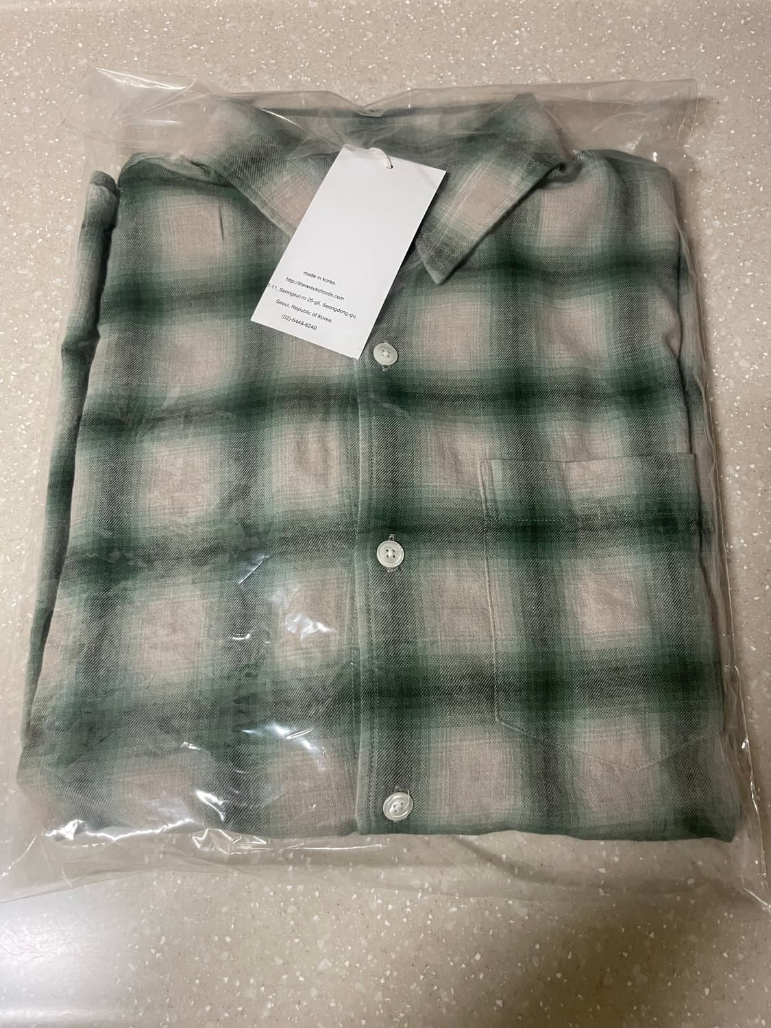 뤡코즈 그린체크 셔츠 1사이즈 판매 상품이미지2